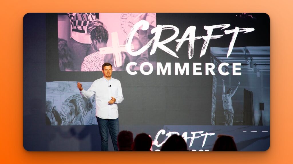 Nathan Barry presenting at Craft + Commerce