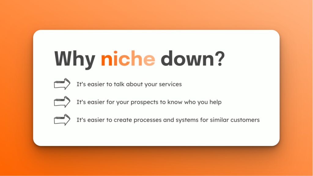 Why niche down? 3 reasons